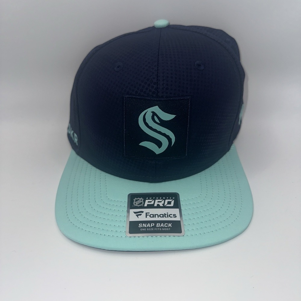 NHL Fanatics Seattle Kraken Authentic Pro Rink SnapBack Deep Sea Blue/Light Blue